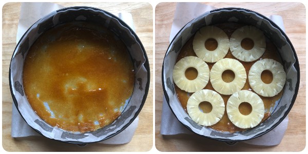 Torta rovesciata all'ananas - caramello 3