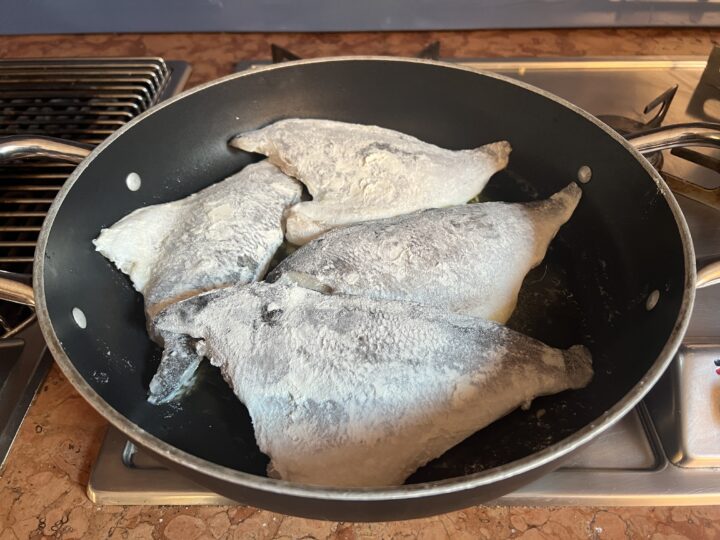 filetti di orata al limone - cottura