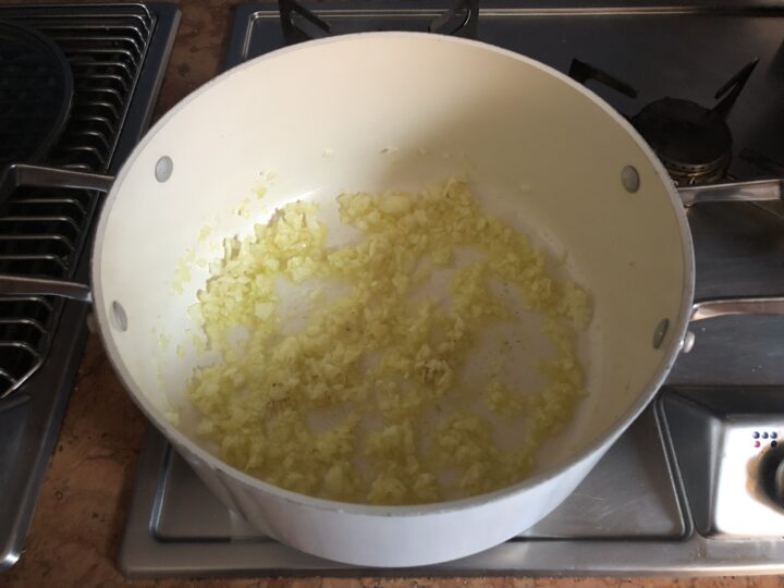 minestra di cavolo nero - soffritto 