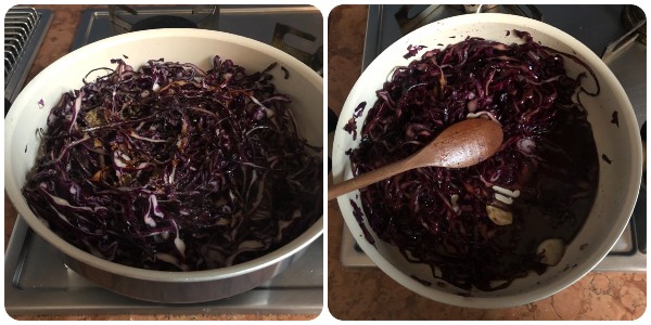 cavolo viola in agrodolce - cottura 2