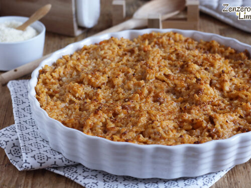 Riso e ragù al gratin