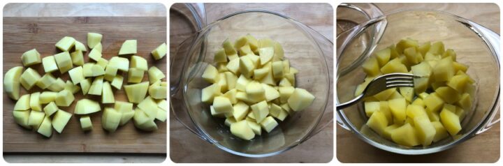 crocchette di patate e zucchine - cottura patate