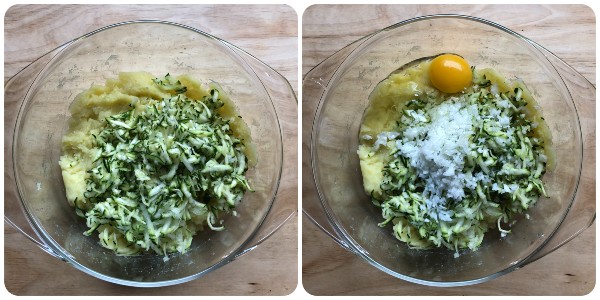 crocchette di patate e zucchine - impasto 1