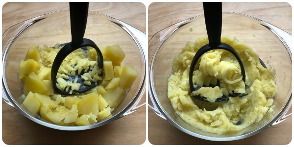 crocchette di patate e zucchine - purea