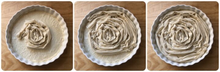 torta salata di pasta fillo - procedimento 3