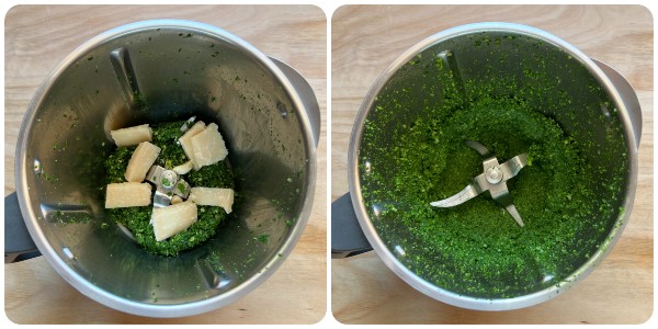 pesto con foglie di rapanelli - procedimento 2