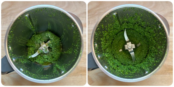 pesto con foglie di rapanelli - procedimento 3