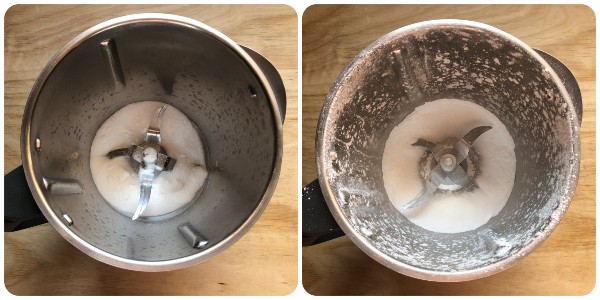 gelato alla fragola - zucchero a velo