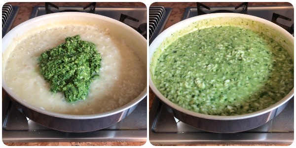 Risotto alla rucola e zucchine - step finale