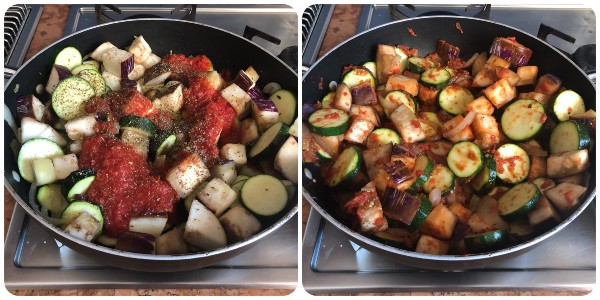 Stufato di zucchine e melanzane - cottura 2