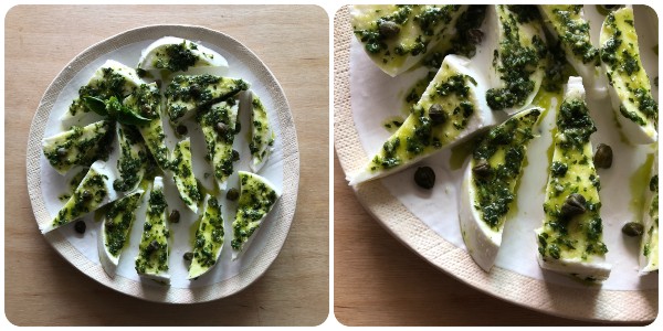 mozzarella al verde - step finale