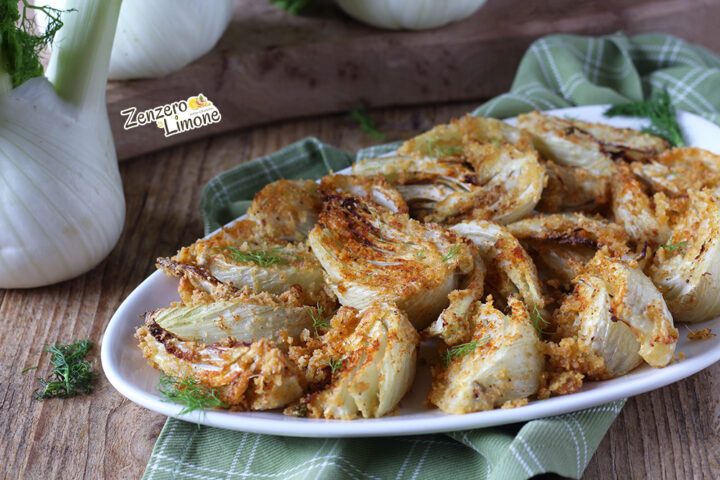 Finocchi gratinati in friggitrice ad aria