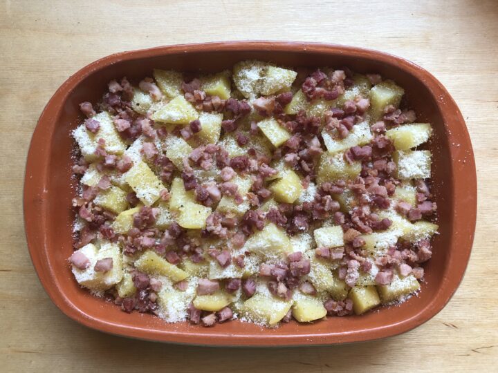 patate alla carbonara - step finale