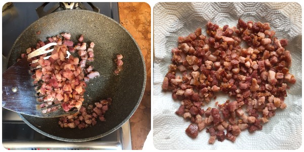 patate alla carbonara - pancetta 2