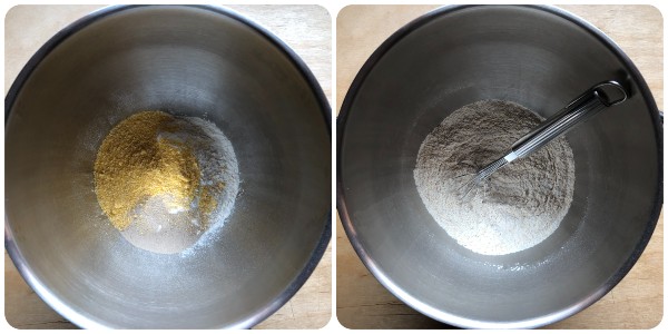 Focaccine semi integrali - impasto 1