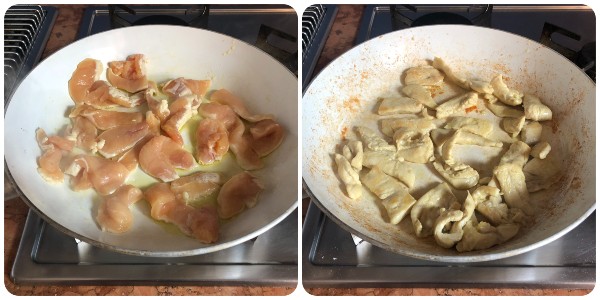 Pollo filante alla fontina - cottura 1