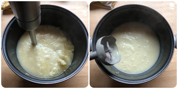 crema al cavolfiore e mela - mixer ad immersione