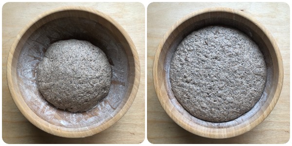 pane con grano saraceno - lievitazione