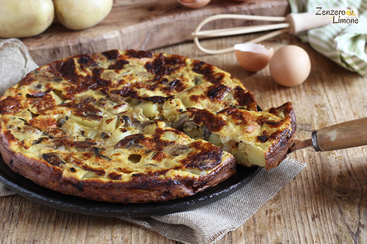 Frittata alta al sapore di mare, bosco e orto - TAGLIATA