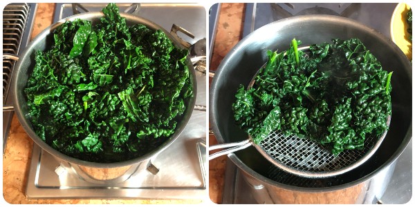 Pasta rustica con cavolo nero e ceci - sbollentatura
