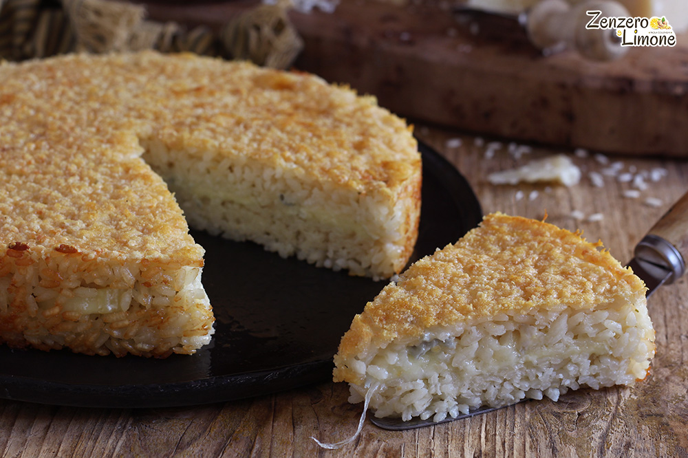 Timballo di riso ai quattro formaggi - fetta