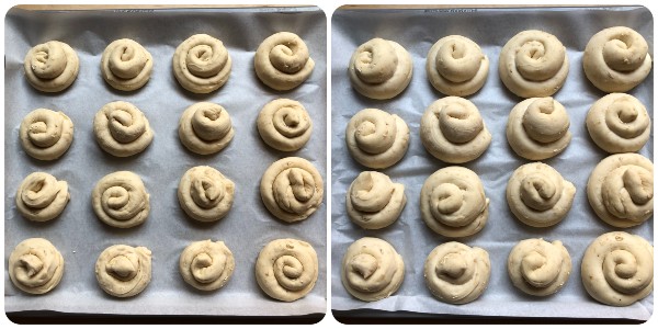 Focaccine ai fiocchi di avena - seconda lievitazione