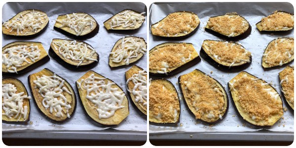 bruschette di melanzane - seconda cottura