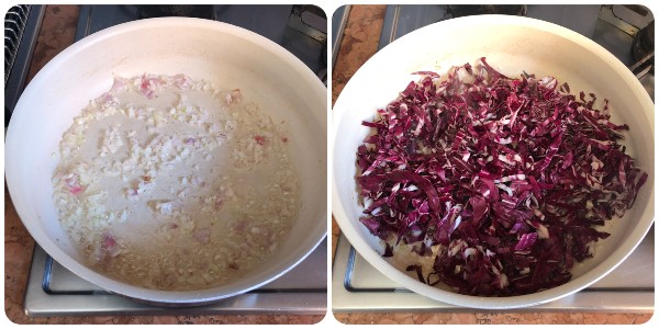 cous al radicchio - cottura 1