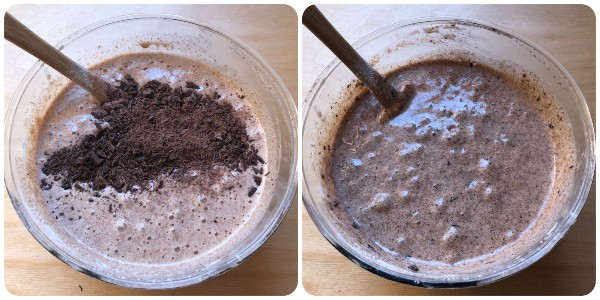 torta con biscotti al cacao - impasto 3