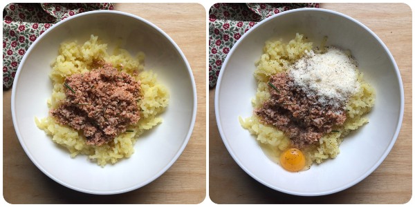 Hamburger di patate in friggitrice ad aria - impasto 2