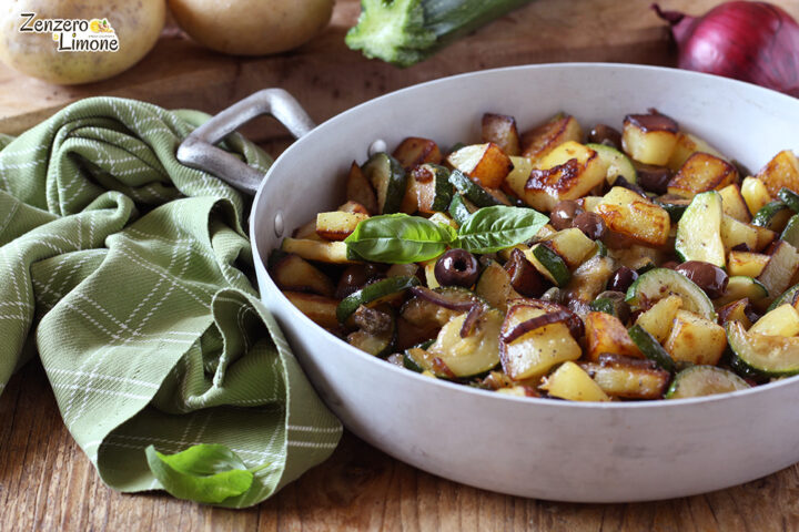 zucchine e patate in padella