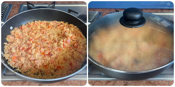 cous cous alla caprese - cottura 3