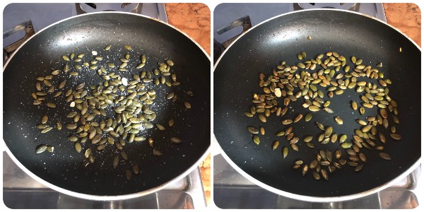 insalata mista a colori - semi di zucca tostati