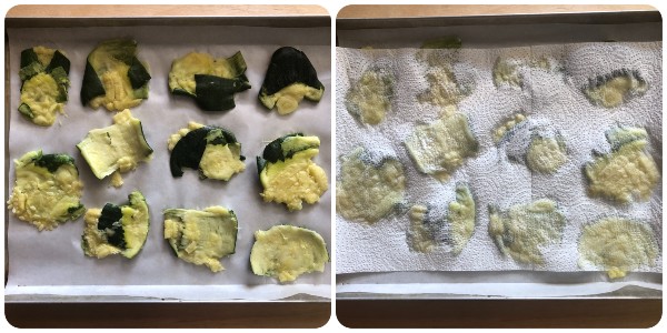 zucchine schiacciate al forno - teglia