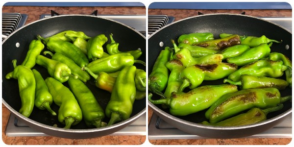 Insalata tiepida di friggitelli - cottura 1