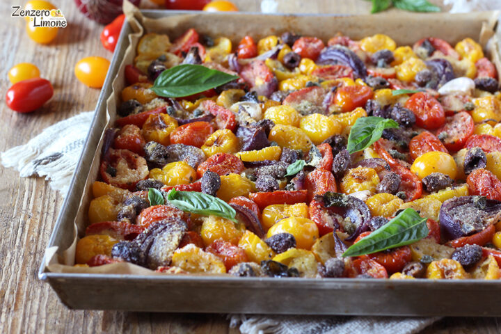 Pomodorini arrosto alla mediterranea