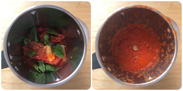 Sugo di pomodoro al forno frullato