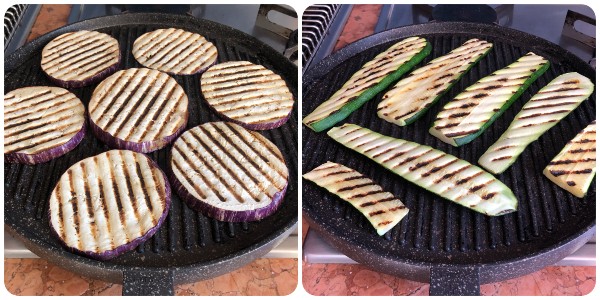 bruschette rustiche alle verdure - melanzane e zucchine grigliate