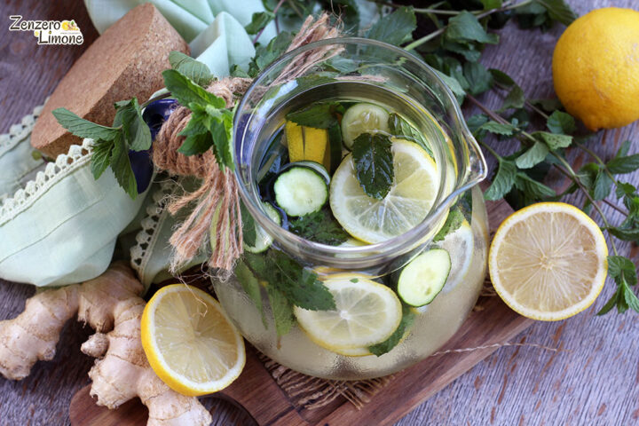 Acqua disintossicante allo zenzero e limone