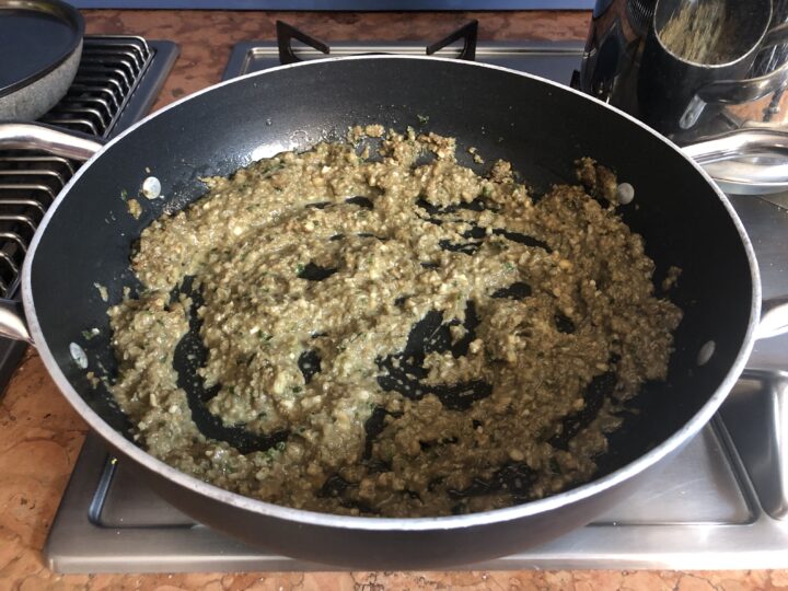 pasta al pesto di melanzane - cottura 1