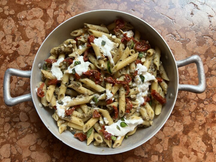 pasta al pesto di melanzane - step finale