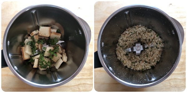 Insalata di zucchine grigliate - pangrattato aromatico
