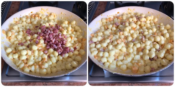 chicche con zucca e pancetta - COTTURA 4