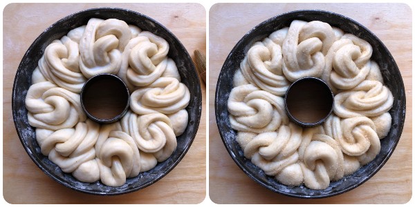 ciambella di rose - seconda lievitazione