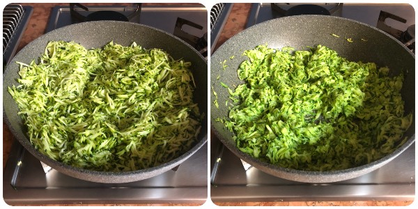 millefoglie carasau - cottura zucchine