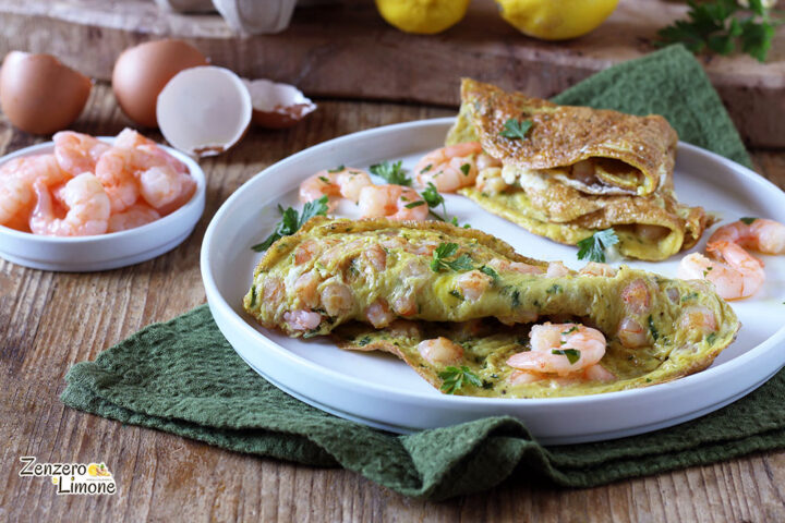 omelette ai gamberi