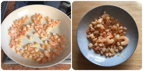omelette ai gamberi - cottura