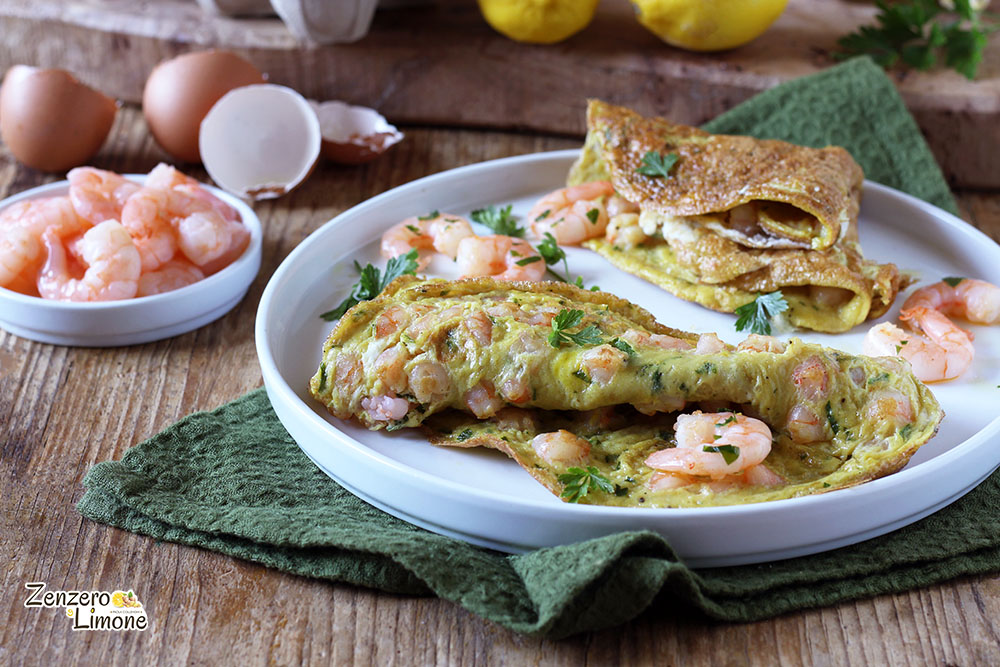 omelette ai gamberi