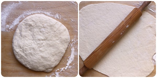 pizzette senza lievitazione - stesura impasto
