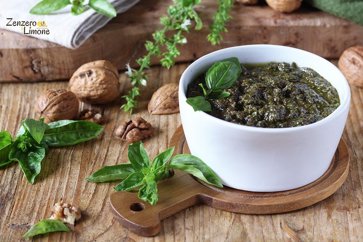 Pesto di basilico e noci